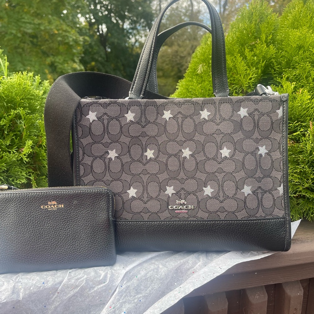 Coach Black and Gray Tote Bag Set